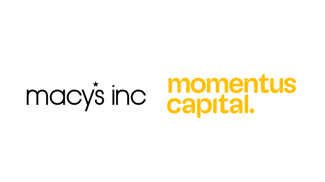 mage shows the logos for Macy's, Inc. and Momentus Capital