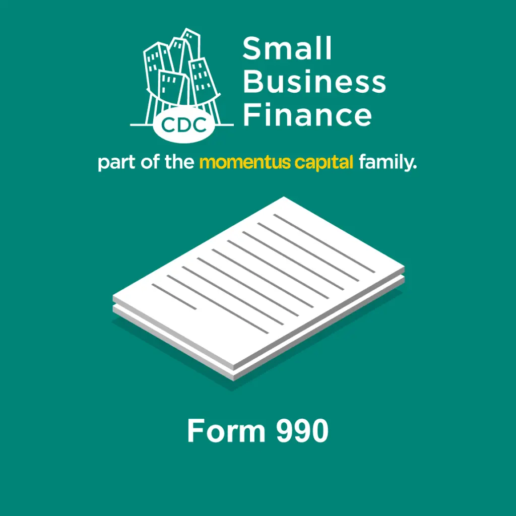 Download "CDC Small Business Finance: Form 990" (PDF)