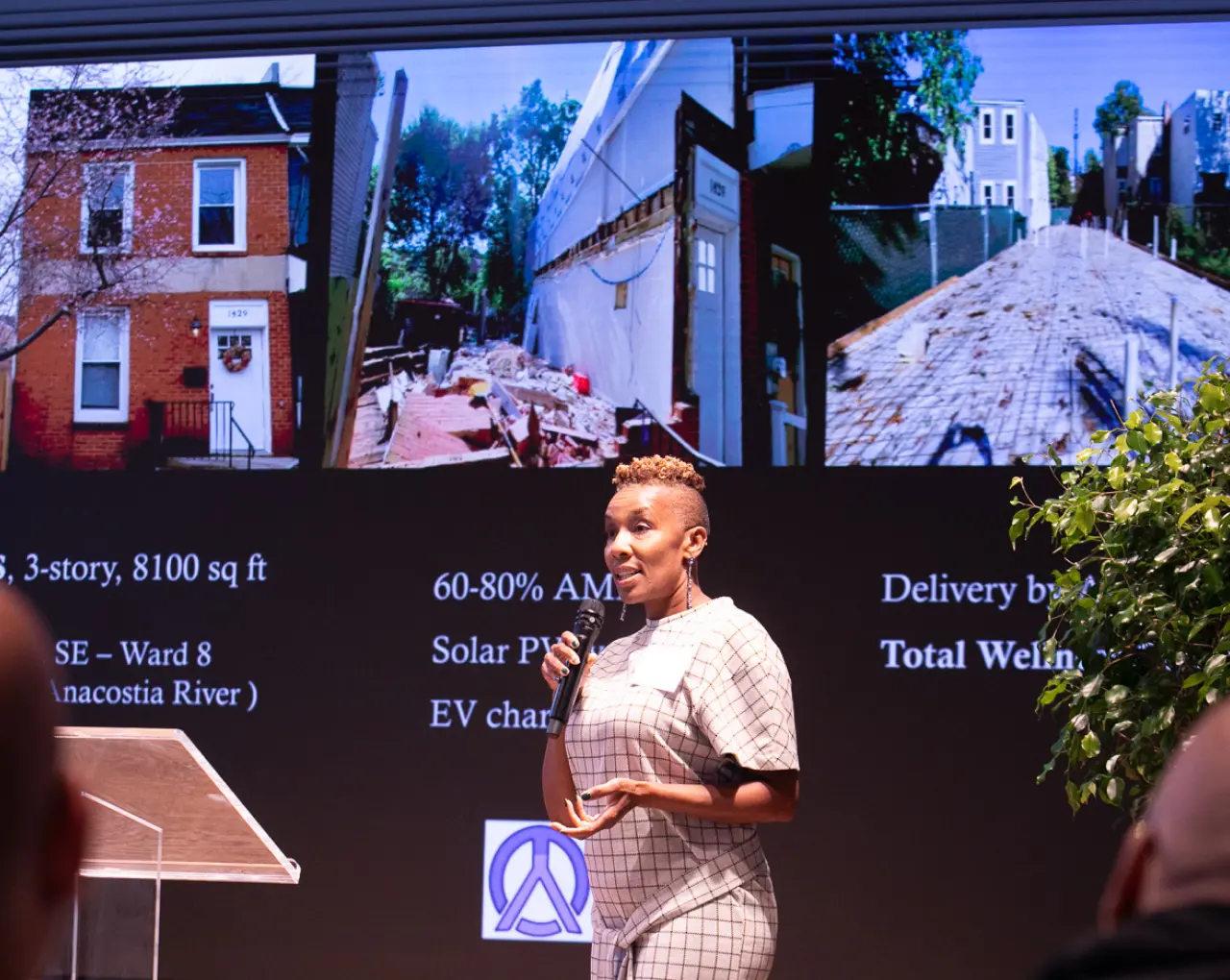 A speaker gives a presentation as part of Capital Impact Partners' Growing Housing Developers program.