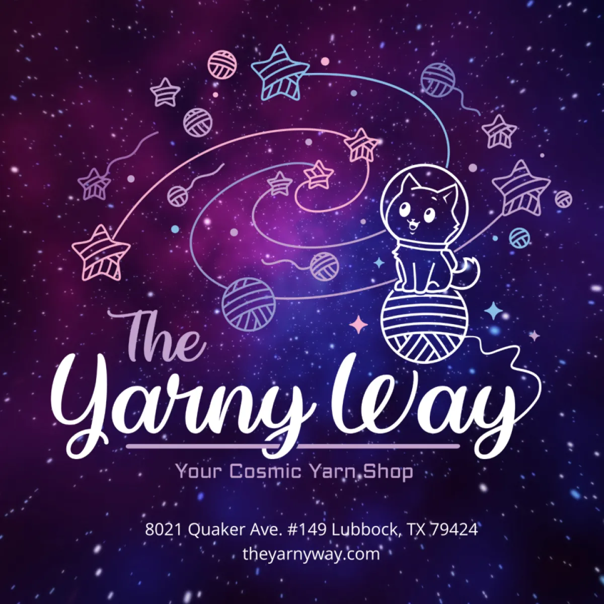 The Yarny Way gift card presented with colorful yarns, featured in the Momentus Capital holiday gift guide to support small businesses.