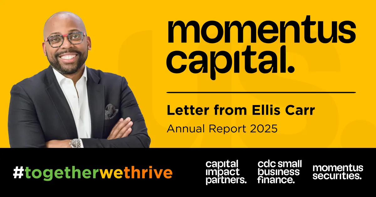 Momentus Capital's Ellis Carr shares his reflections on our impact in 2025 highlights in a letter introducing our 2025 Annual Report.
