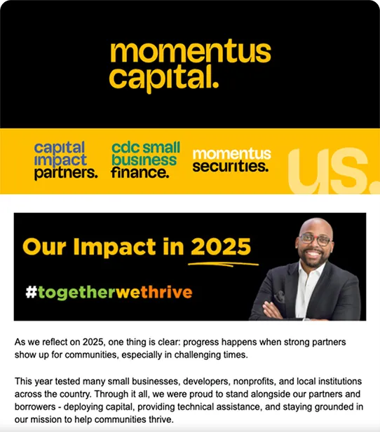 "Together We Thrive: Annual Report 2025" alongside a heart with muscles